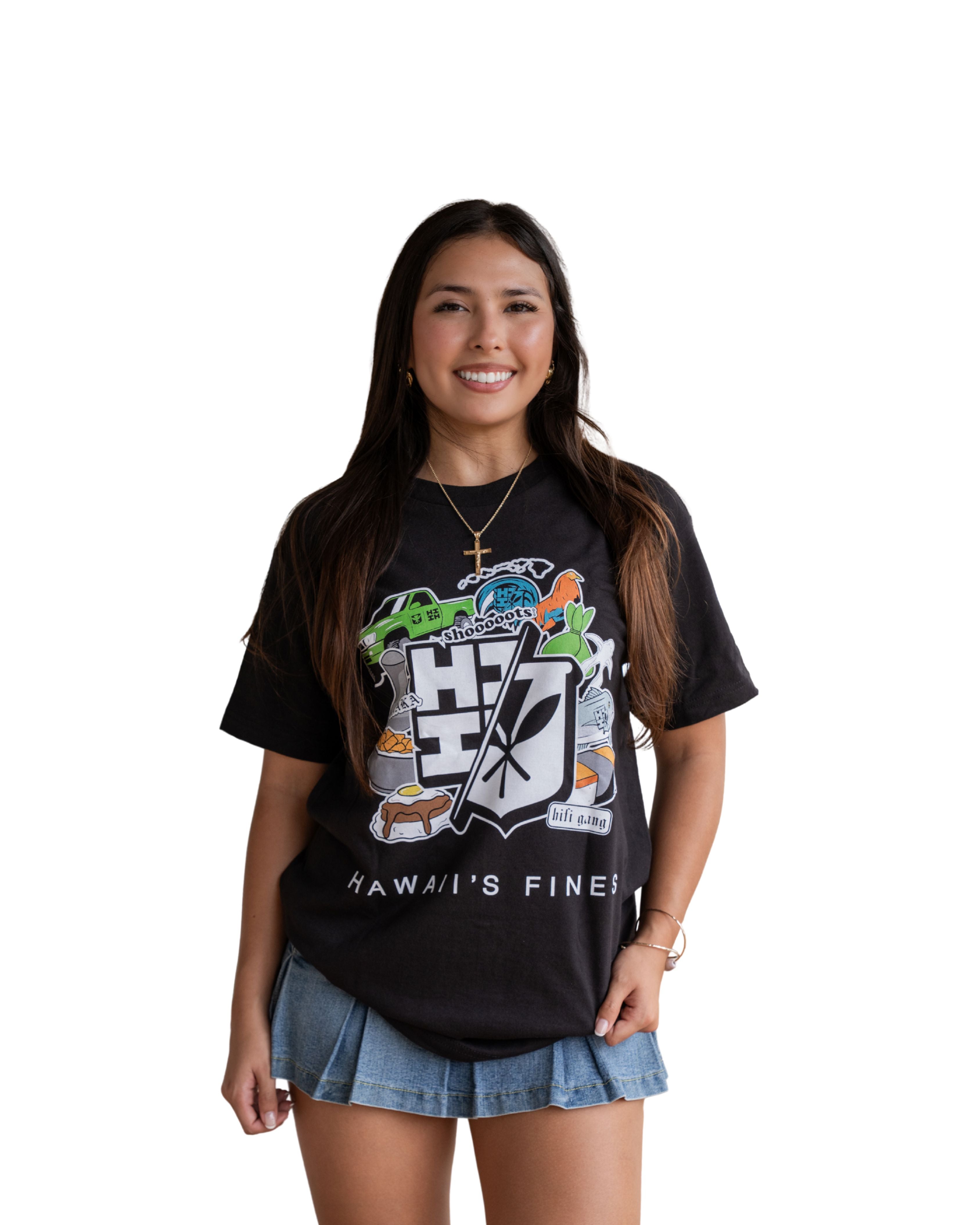 LOCAL BOMB BLACK T-SHIRT Shirts Hawaii's Finest MEDIUM 