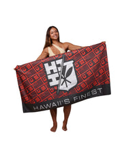 LOGOS FLAG RED & BLACK TOWEL Utility Hawaii's Finest 