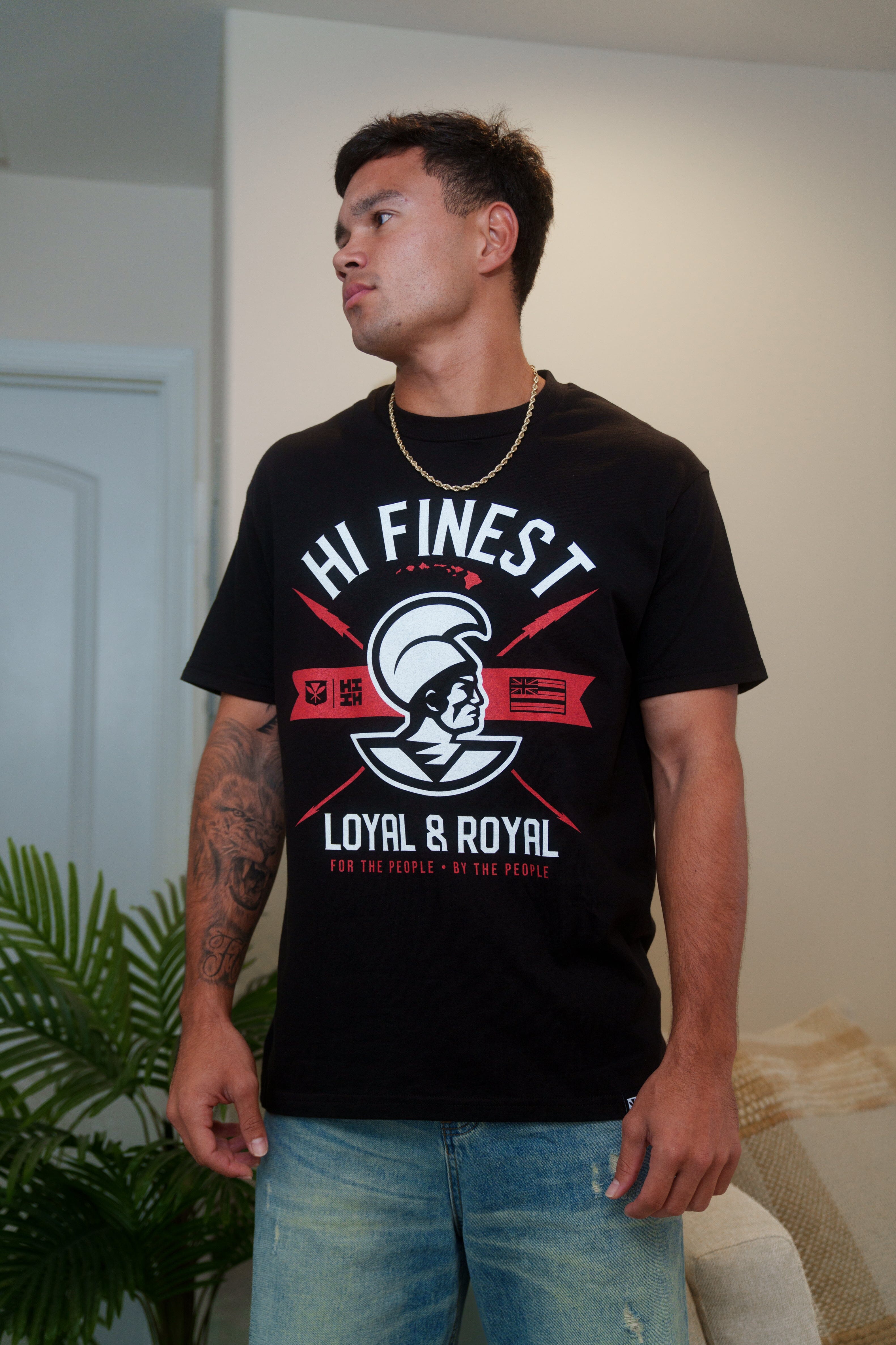 L&R RED T-SHIRT Shirts Hawaii's Finest MEDIUM 