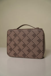 LUXURY TRIANGLE BROWN COSMETIC CASE Bags Hawaii's Finest 