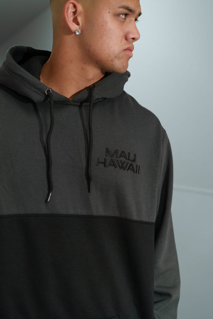 MAU GRAY & BLACK HOODIE Jacket Mau Hawaii 