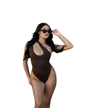 MAU HAWAII BROWN ONE-PIECE Activewear Hawaii's Finest X-SMALL 