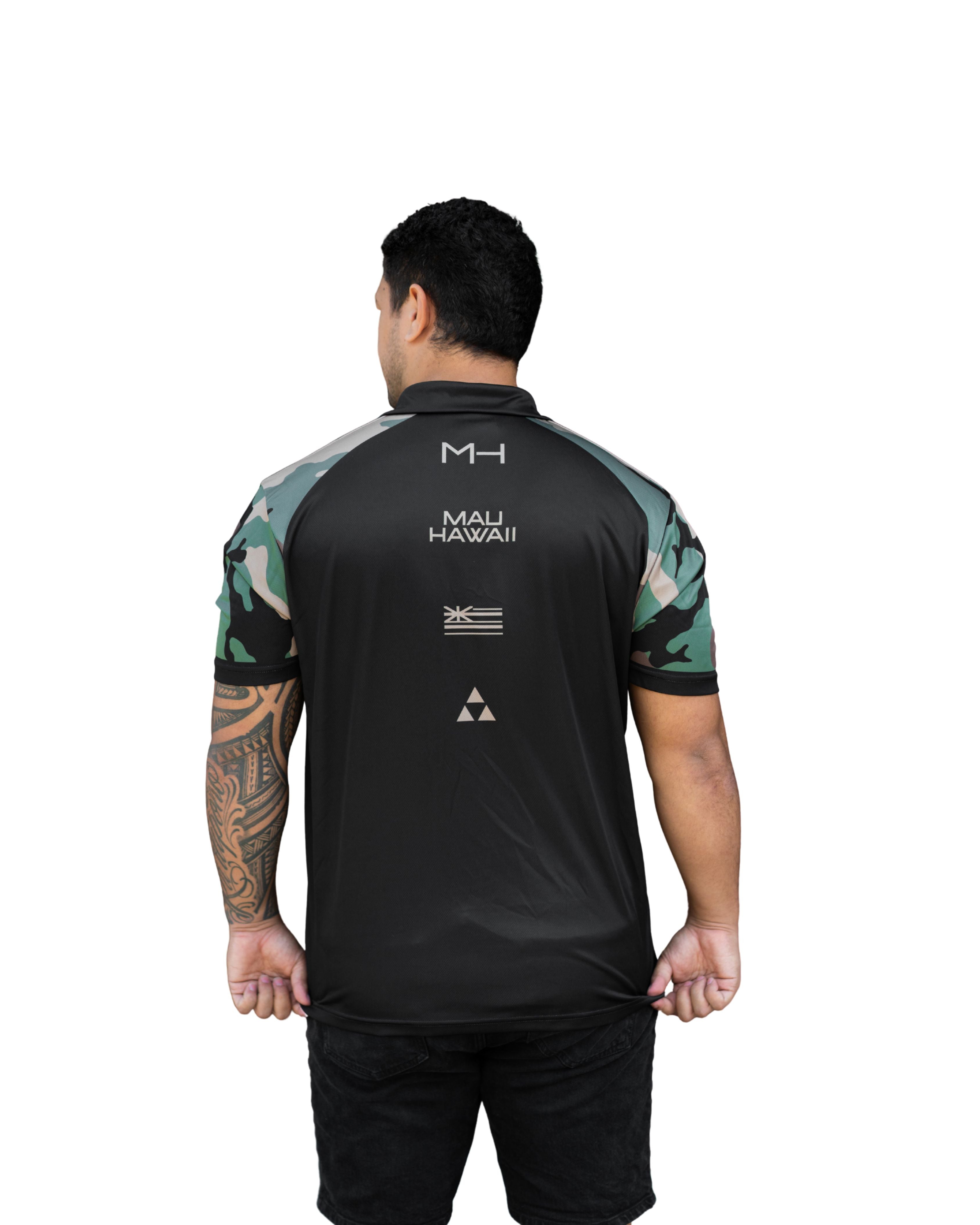 MAU HAWAII CAMO GOLF SHIRT Jersey Hawaii's Finest 