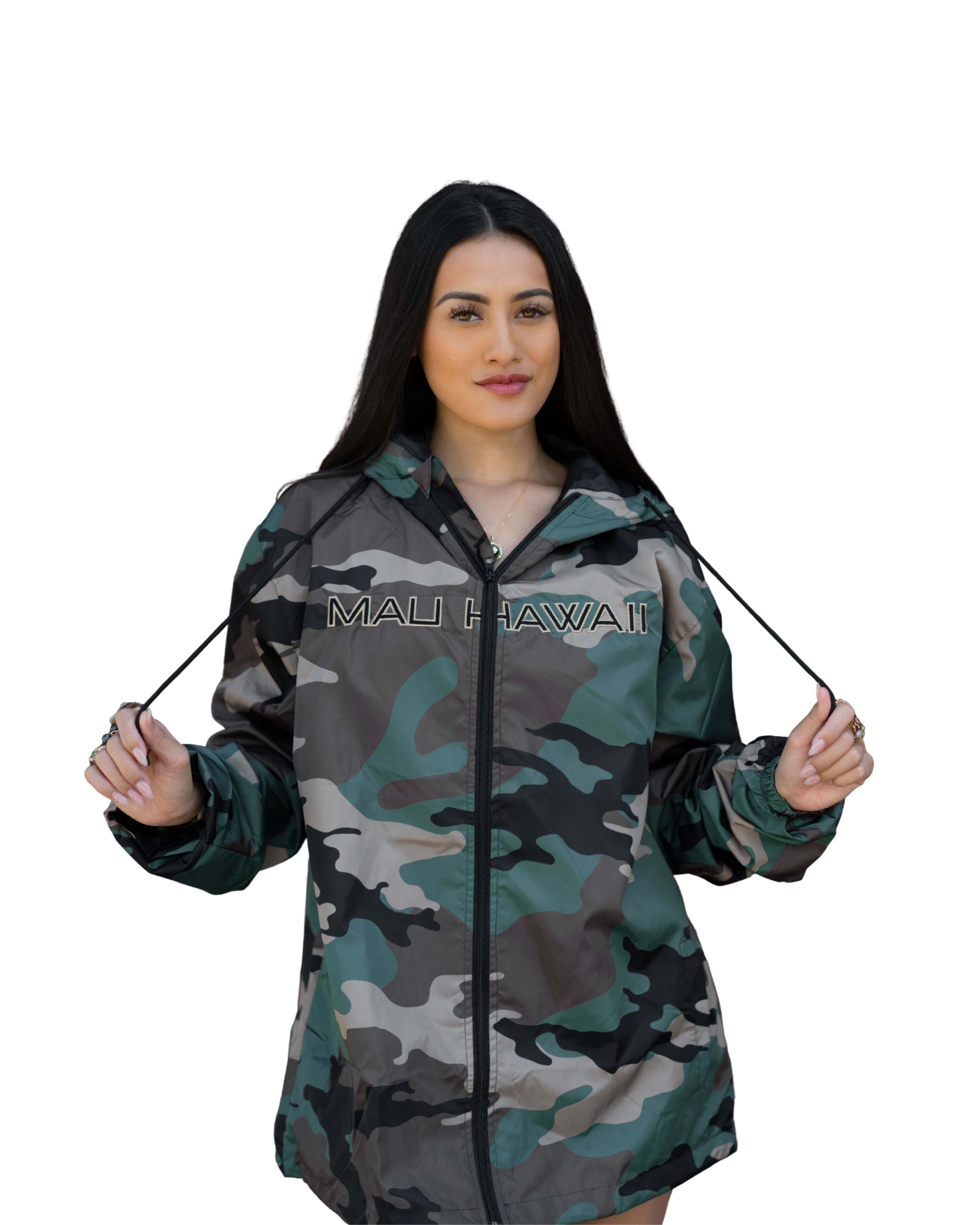MAU HAWAII CAMO WINDBREAKER Jackets Hawaii's Finest X-SMALL 