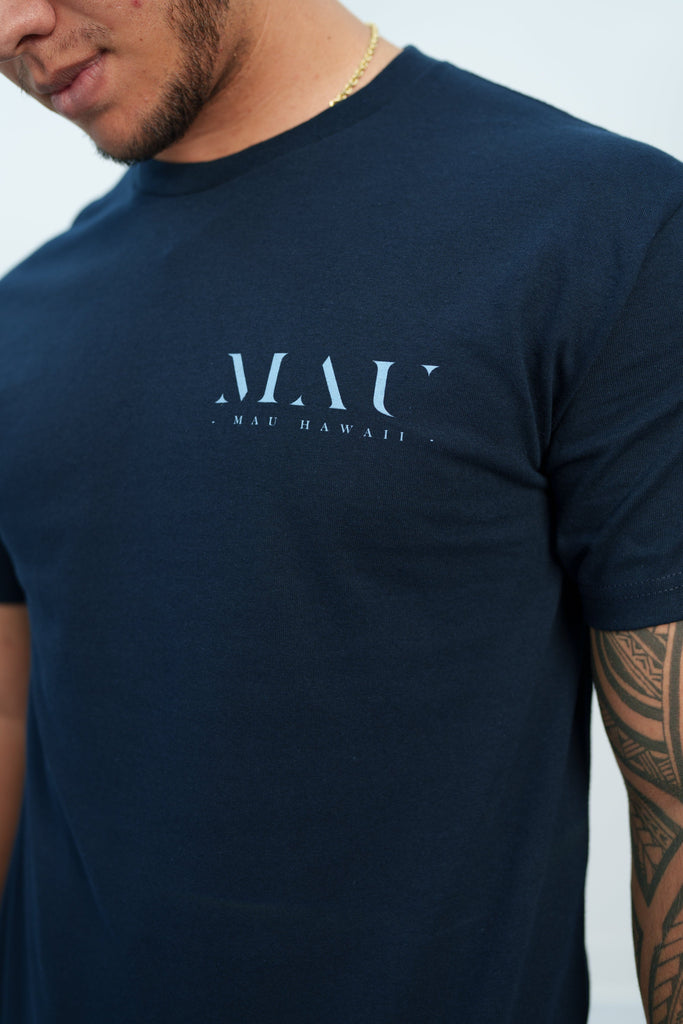 MAU NAVY SHADOW T-SHIRT Shirts Mau Hawaii 