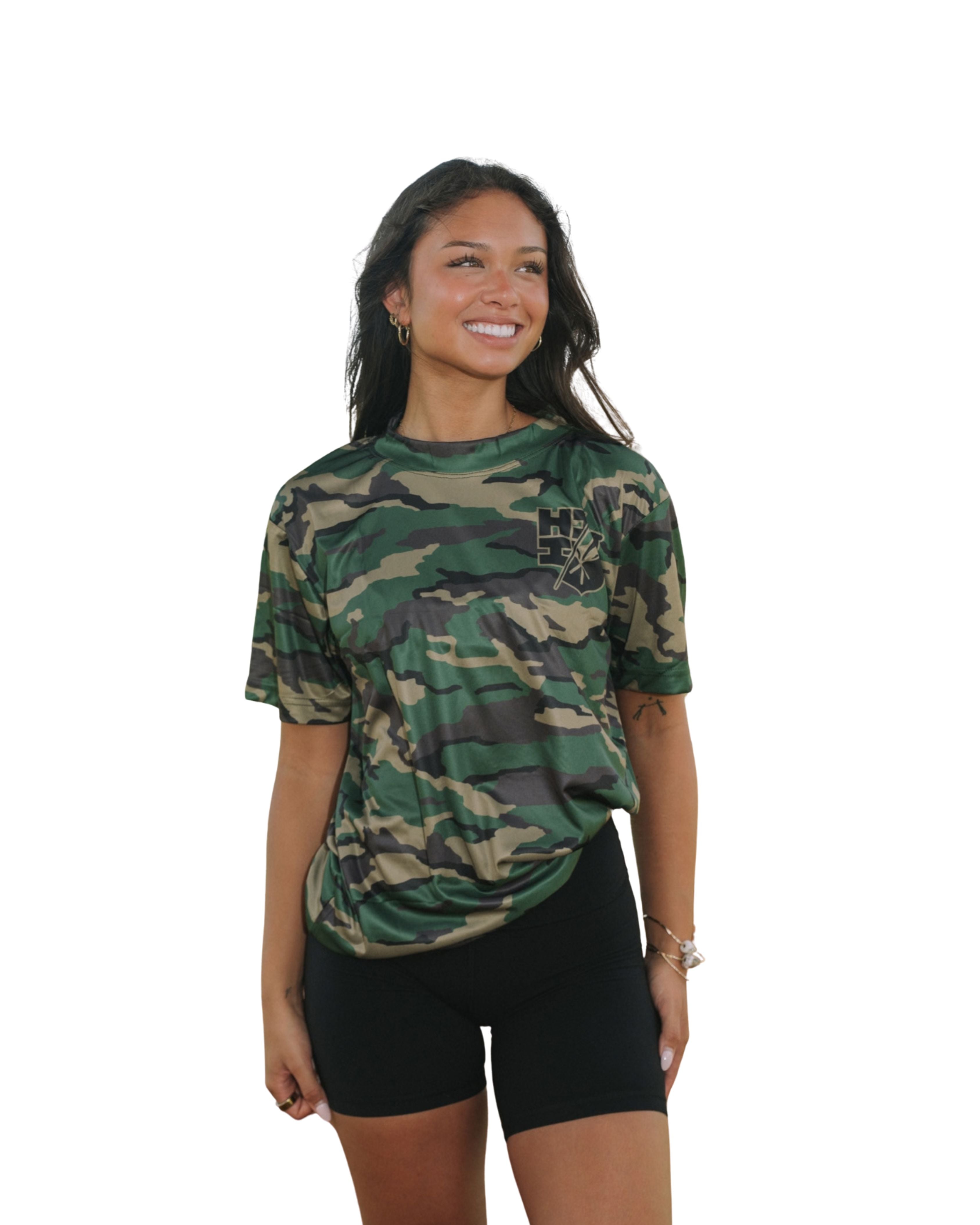 MILITARY CAMO DRI-FIT T-SHIRT Hawaii's Finest SMALL 