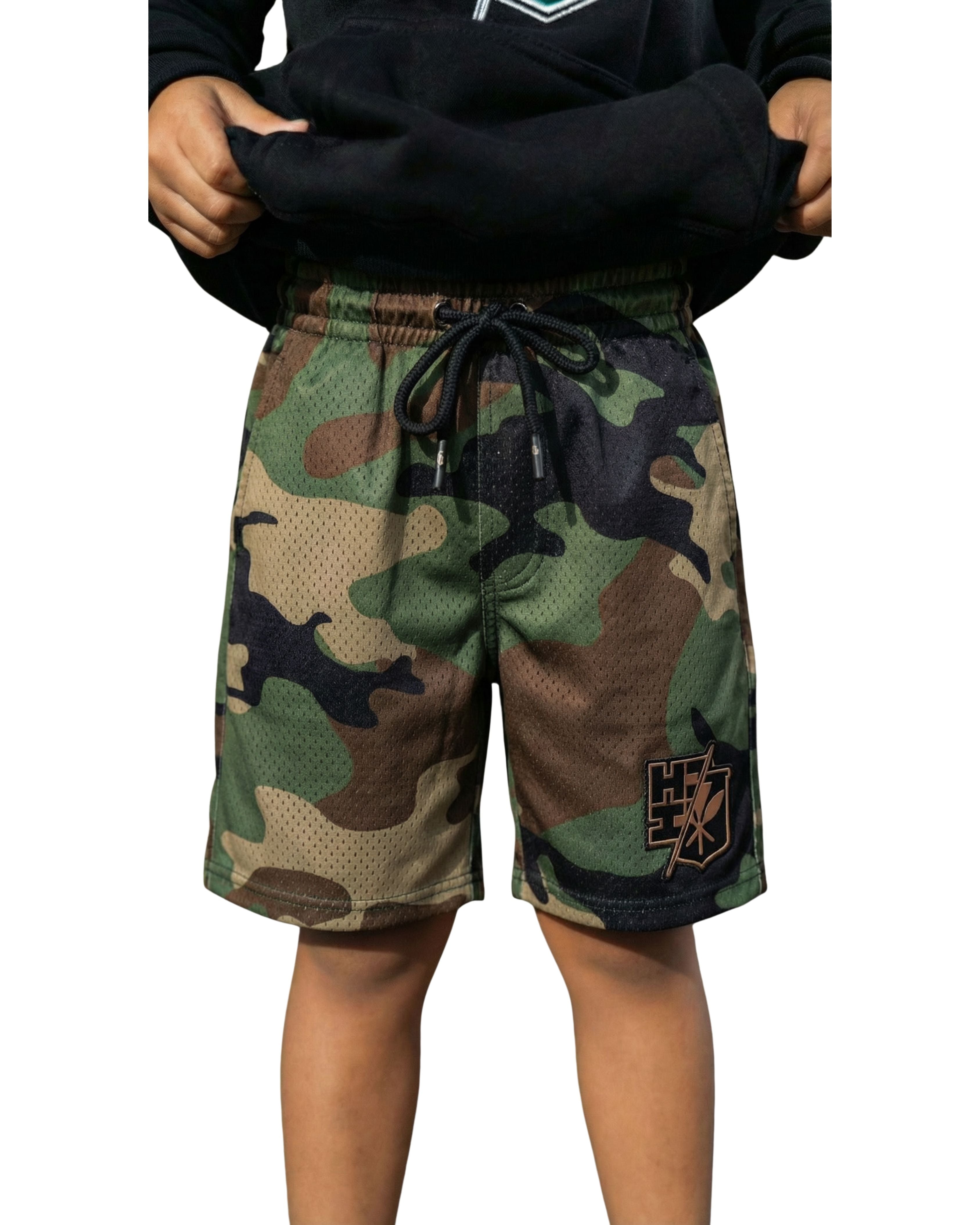 MILITARY CAMO KEIKI MESH SHORTS Shirts Hawaii's Finest XX-SMALL 