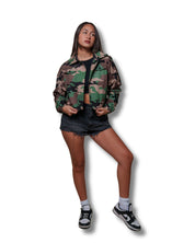 MILITARY CAMO WOMEN'S CROP FIELD JACKET Jacket Hawaii's Finest X-SMALL 