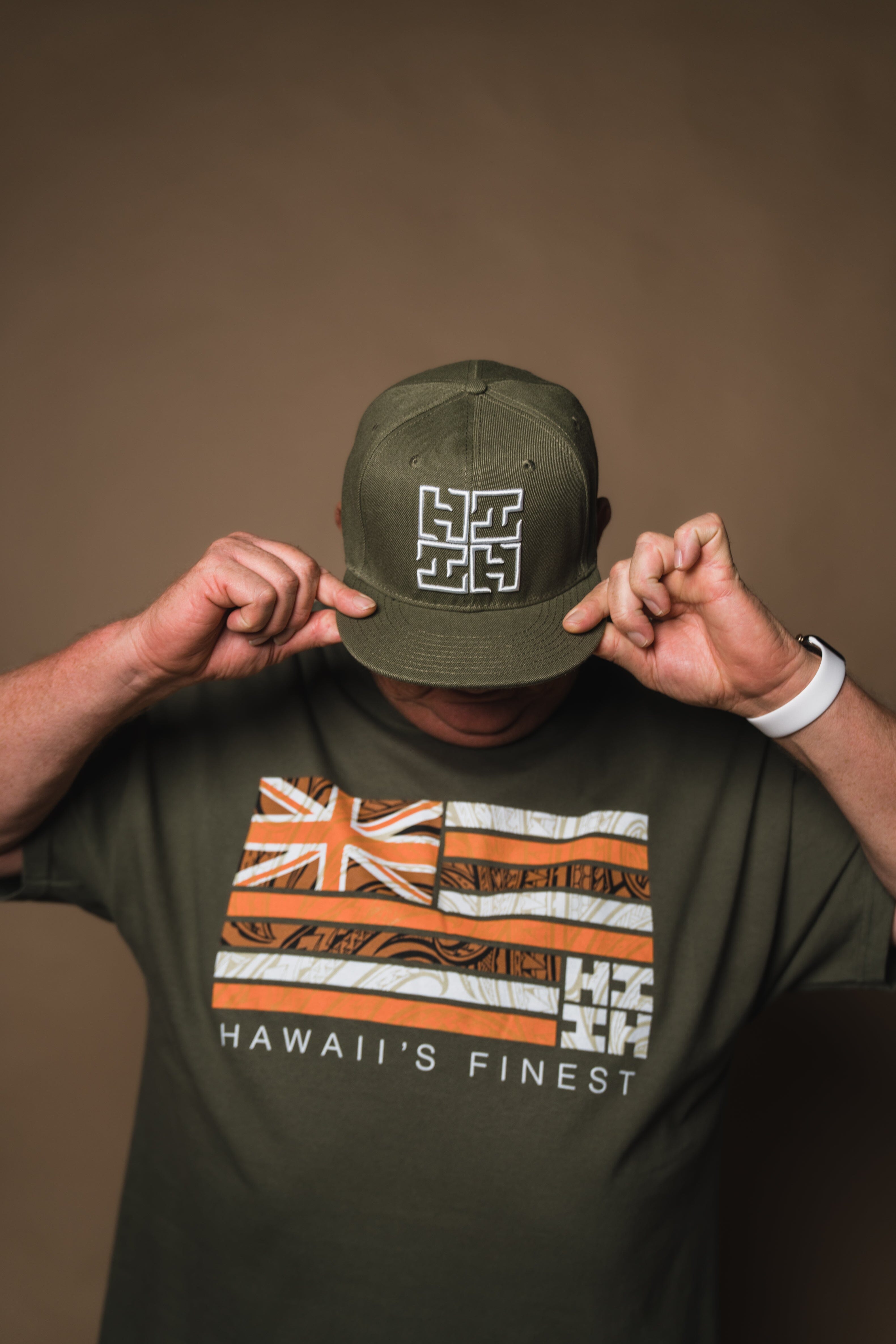 MILITARY GREEN EDGE HAT Hat Hawaii's Finest 