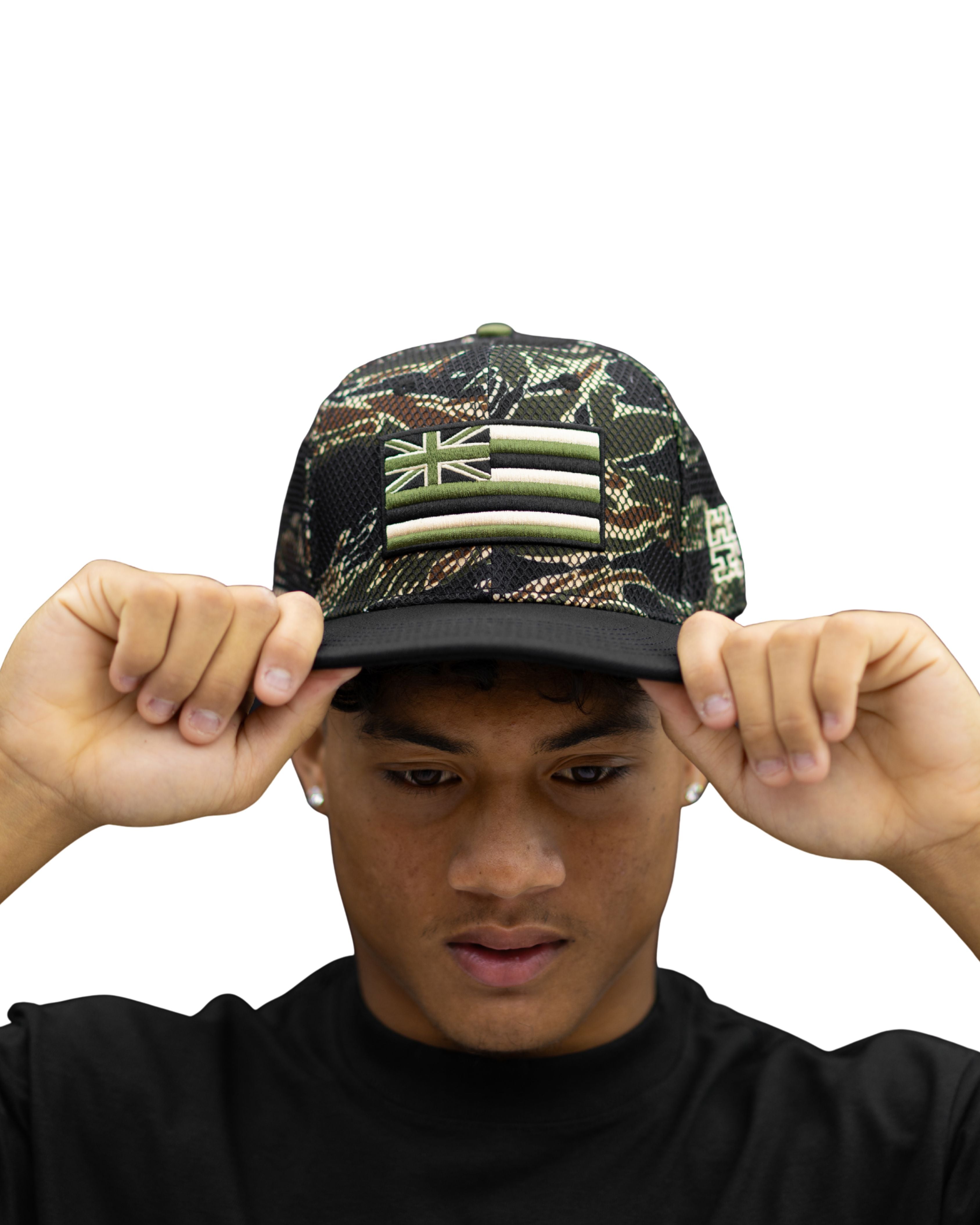 MILITARY TIGER CAMO FLAG HAT Hat Hawaii's Finest 