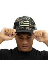 MILITARY TIGER CAMO FLAG HAT