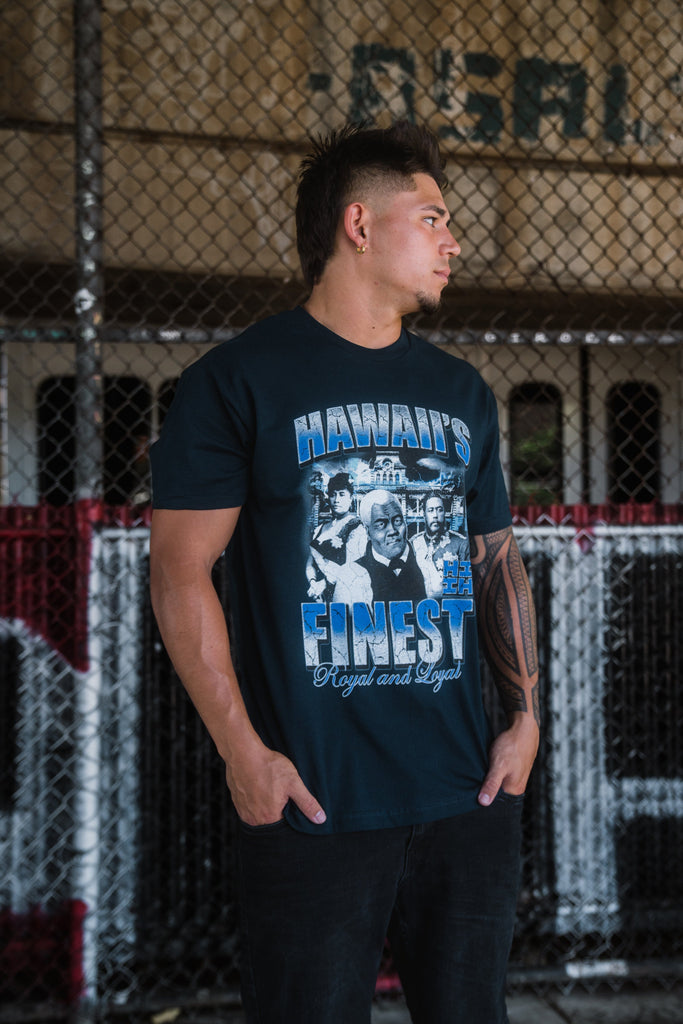 MONARCHS NAVY T-SHIRT Shirts Hawaii's Finest MEDIUM 