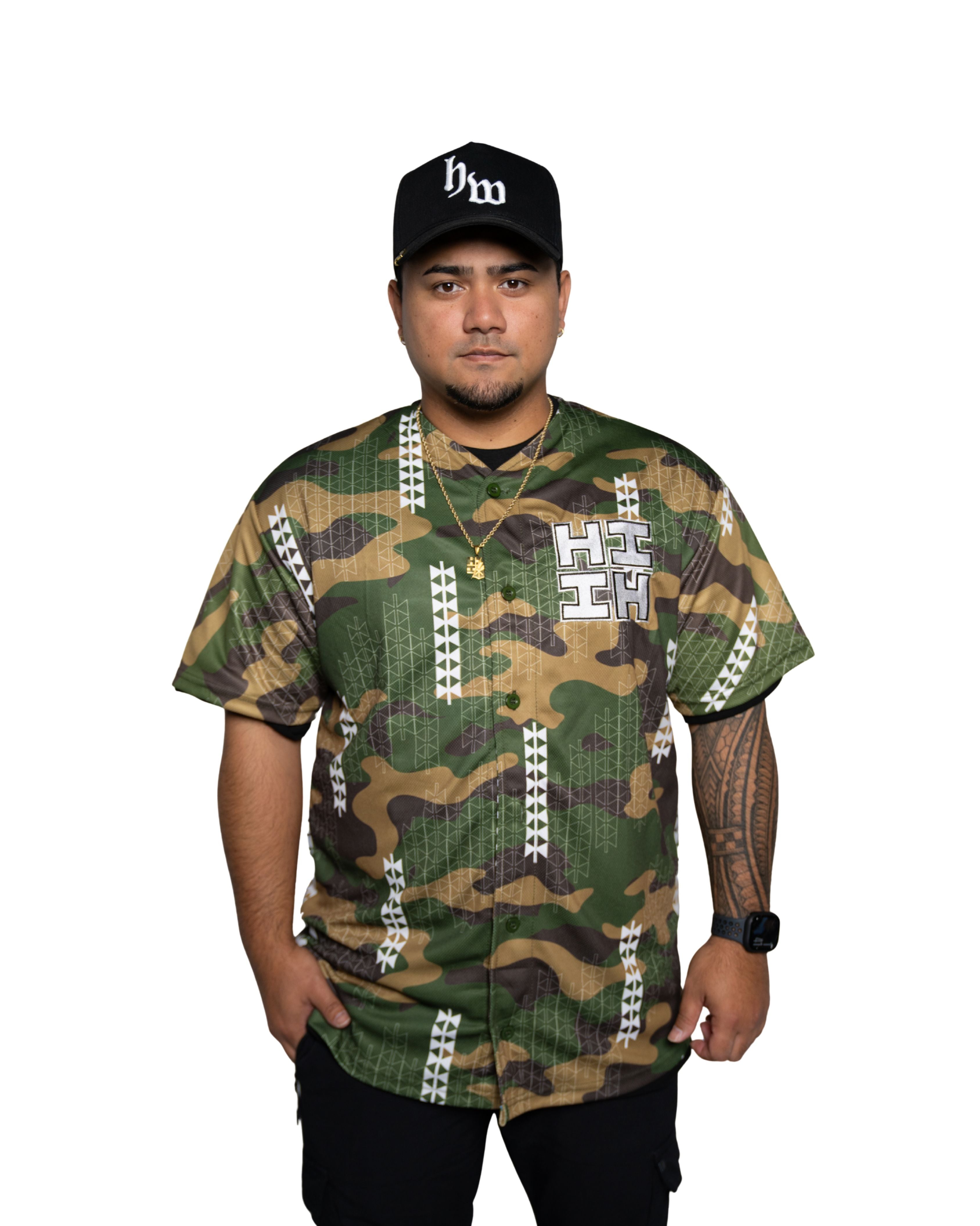 NATIVE HAWAIIAN CONVENTION BASEBALL JERSEY Jersey Hawaii's Finest SMALL 