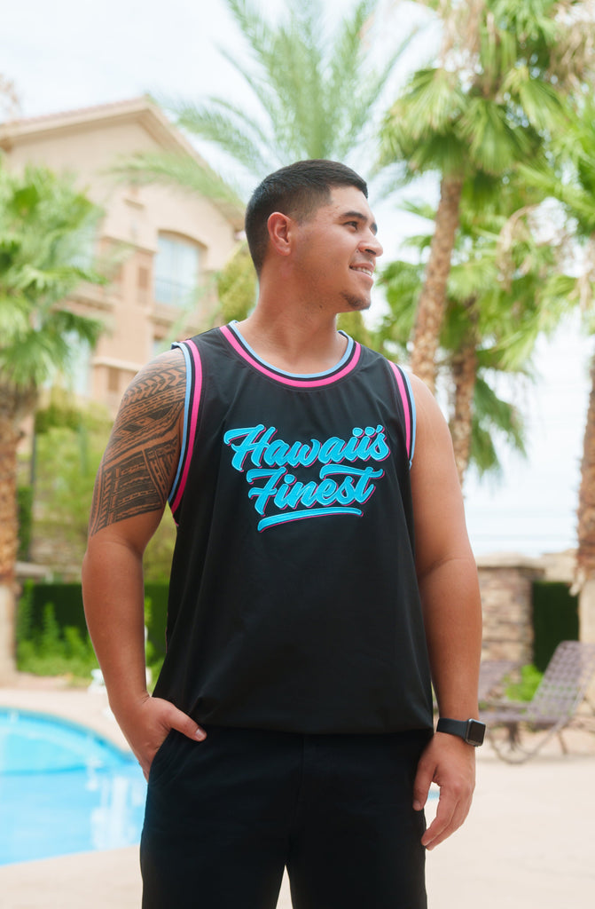 NEON SCRIPT STREETWEAR JERSEY Jersey Hawaii's Finest X-SMALL 