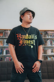 OLD ENGLISH FADE RASTA T-SHIRT Shirts Hawaii's Finest MEDIUM 