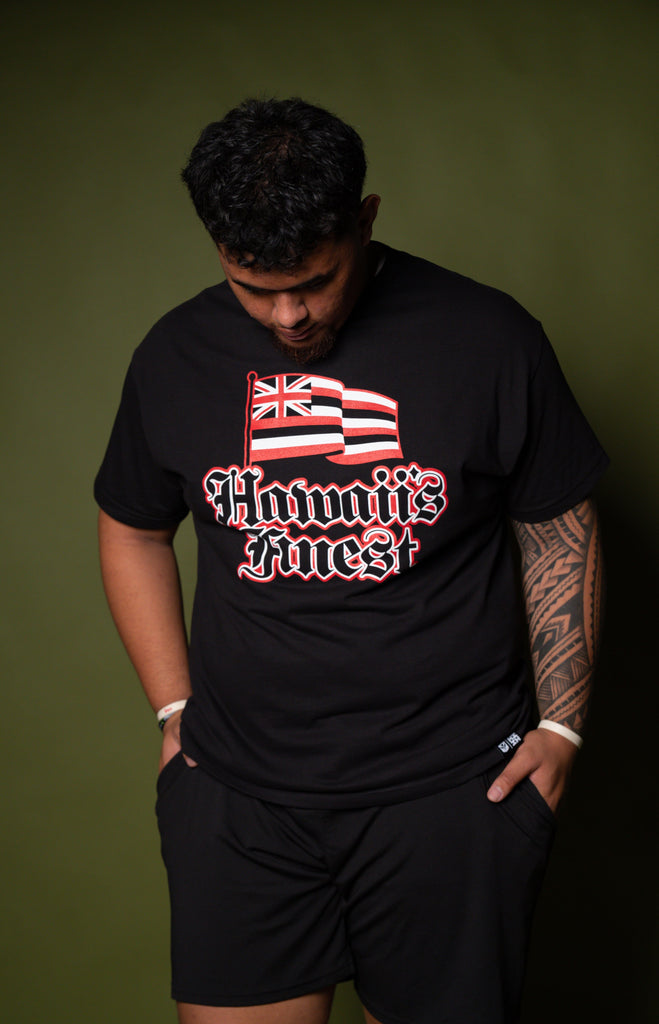 OLD ENGLISH FLAG RED T-SHIRT Shirts Hawaii's Finest 