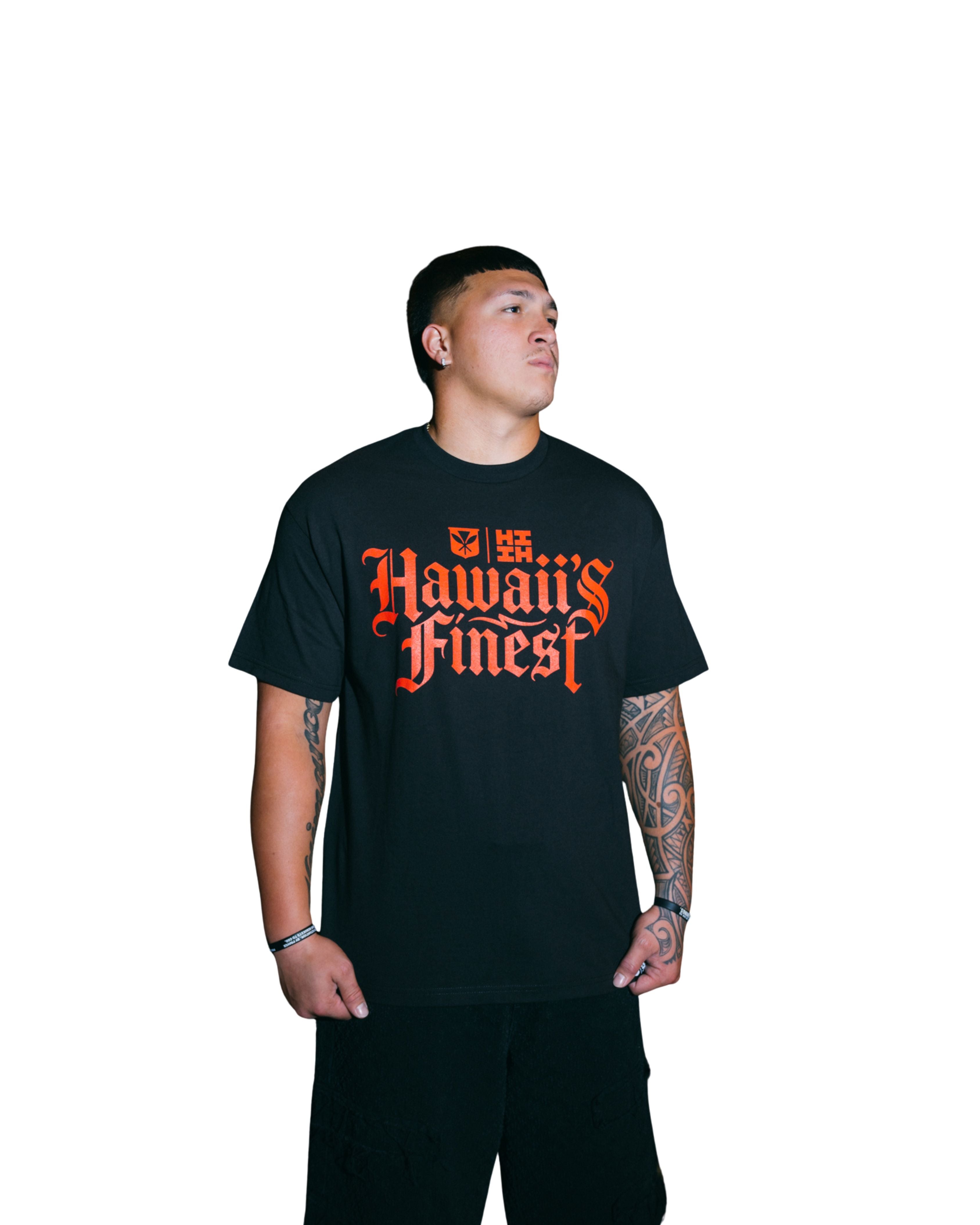 OLD ENGLISH RED T-SHIRT Shirts Hawaii's Finest MEDIUM 