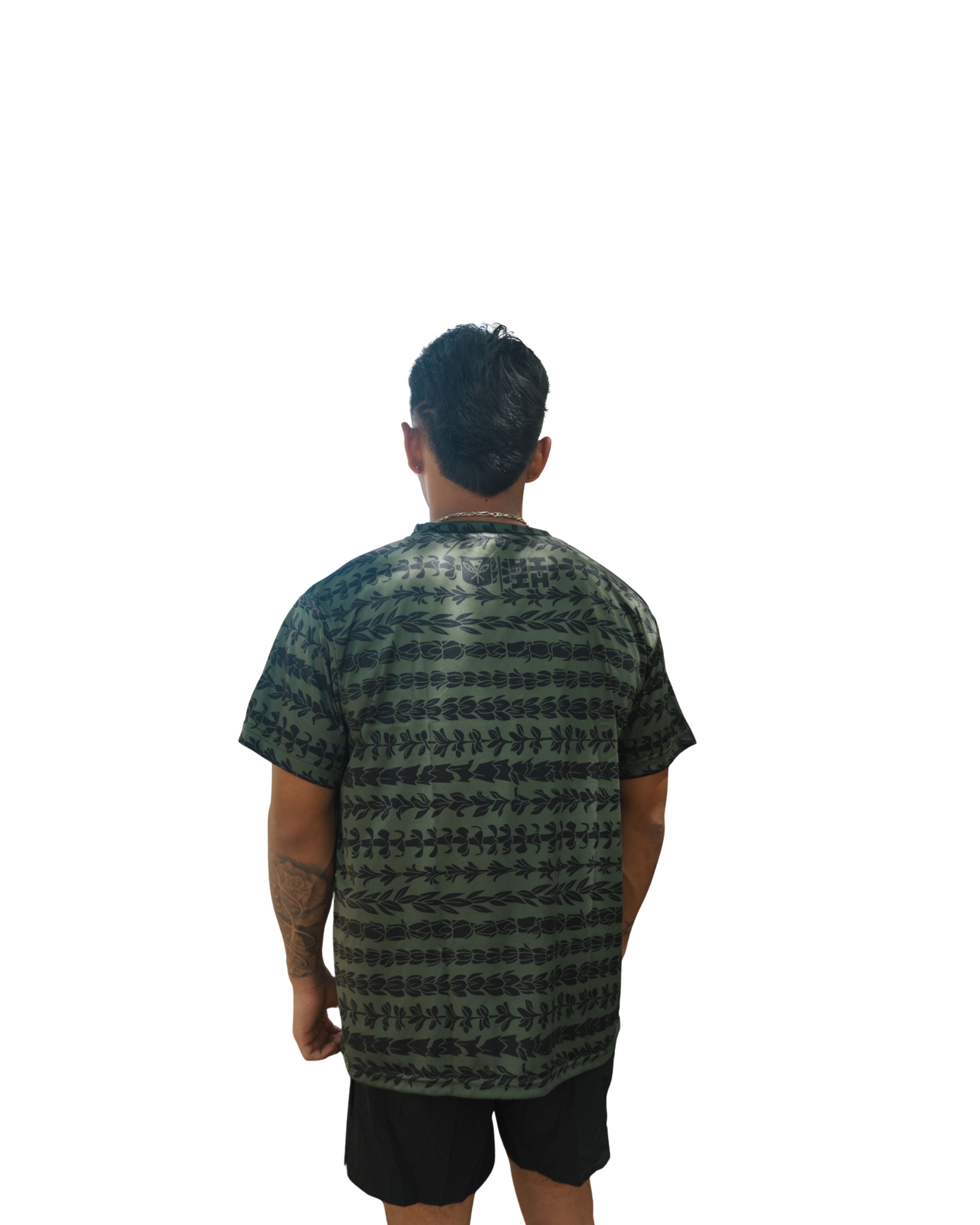 OLIVE & BLACK LEIS DRI-FIT T-SHIRT Hawaii's Finest 