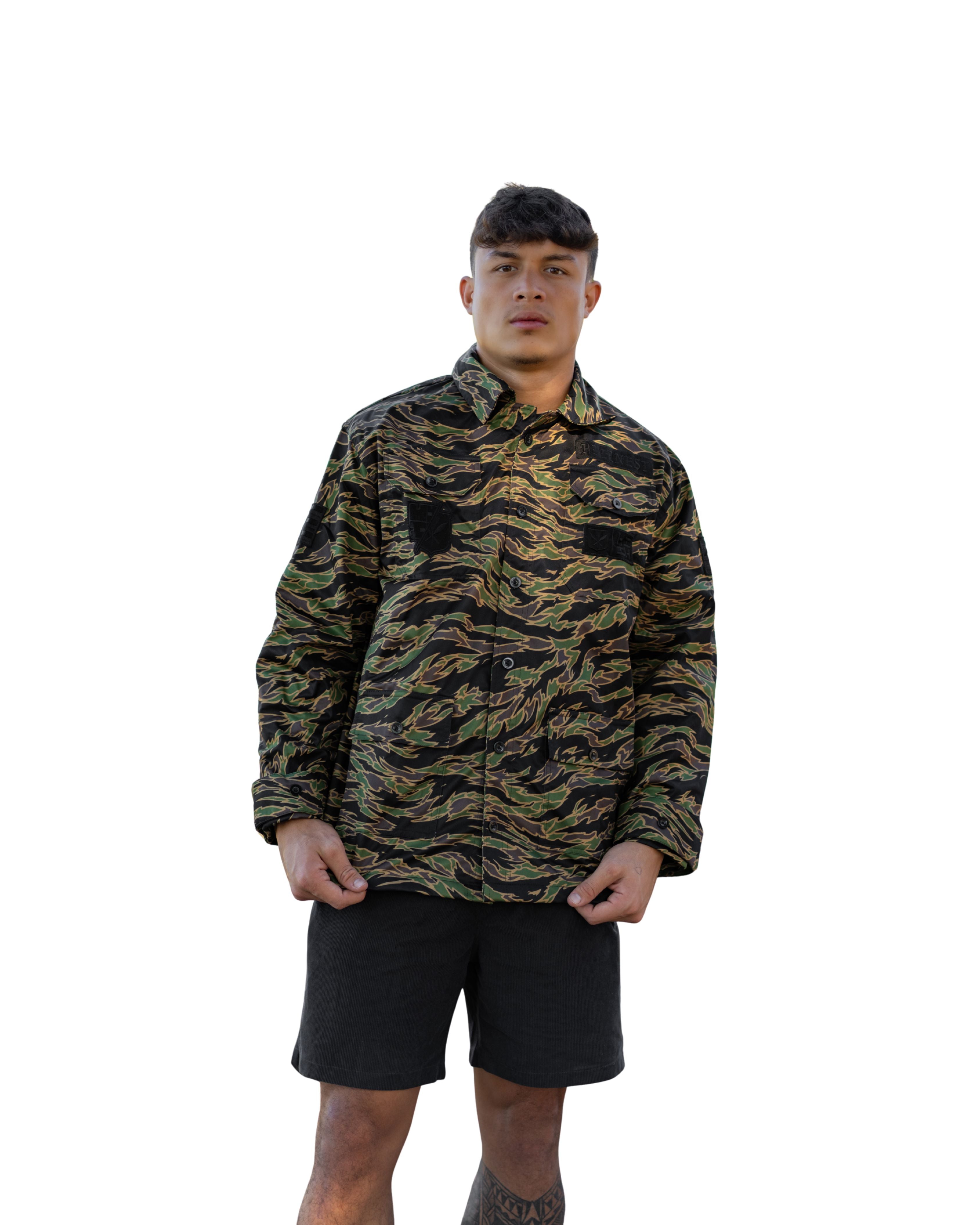 OLIVE & BROWN TIGER CAMO FIELD JACKET Jacket Hawaii's Finest 