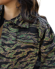 OLIVE & BROWN TIGER CAMO WOMEN'S CROP FIELD JACKET Jacket Hawaii's Finest 