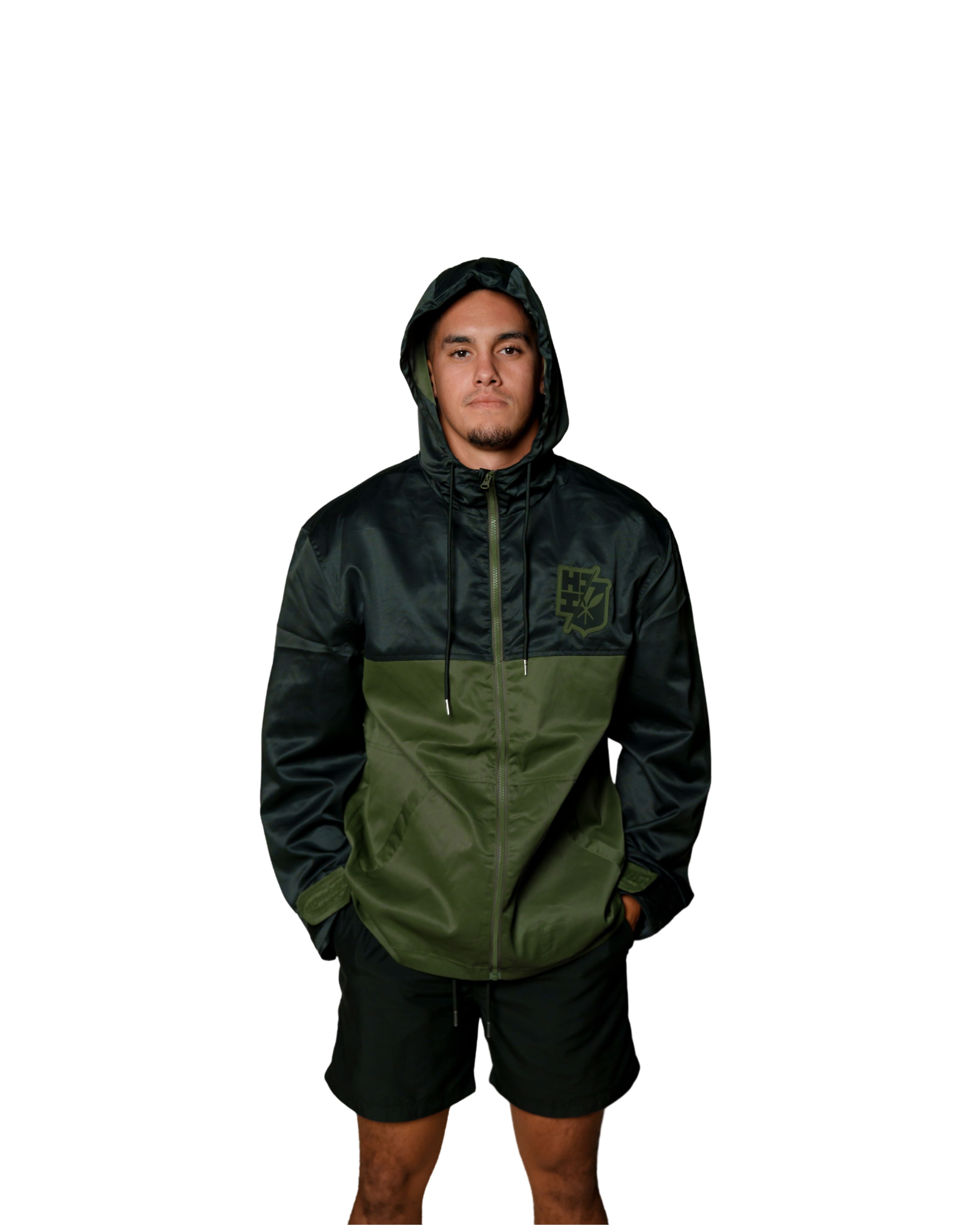 OLIVE COLOR BLOCK MILITARY JACKET Jacket Hawaii's Finest 