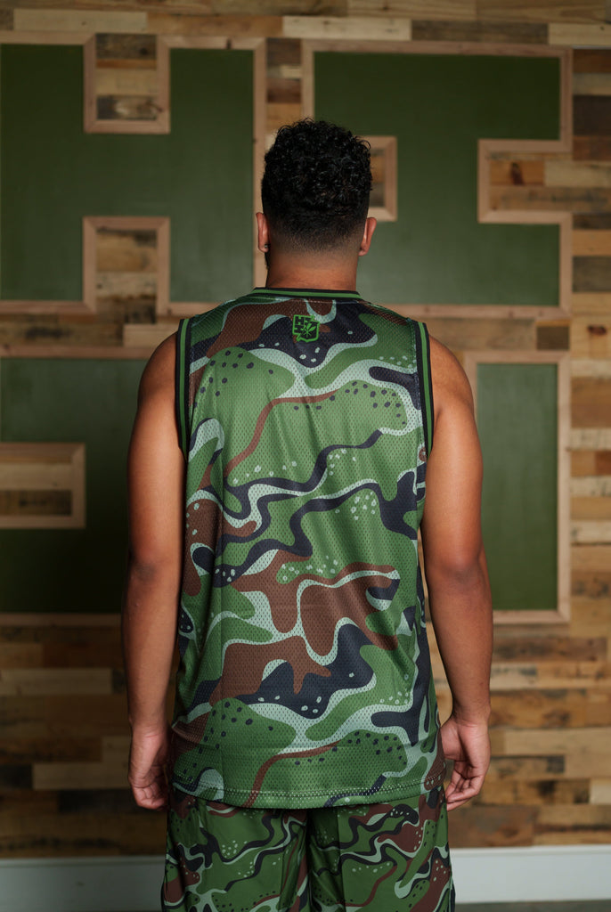 OLIVE MARBLE CAMO MINI COLLECTION BASKETBALL JERSEY Jersey Hawaii's Finest 