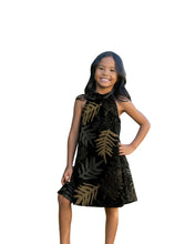 ONAONA KEIKI BLACK & TAUPE A-LINE DRESS Shirts Hawaii's Finest 6/12 MONTHS 