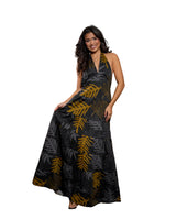 ONAONA WOMEN'S BLACK & TAUPE CROSS-NECK DRESS