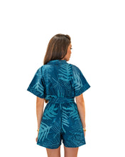 ONAONA WOMEN'S BLUE COLLARED ROMPER Shirts Hawaii's Finest 