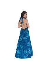 ONAONA WOMEN'S BLUE CROSS-NECK DRESS Shirts Hawaii's Finest 