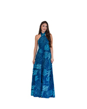 ONAONA WOMEN'S BLUE CROSS-NECK DRESS Shirts Hawaii's Finest X-SMALL 