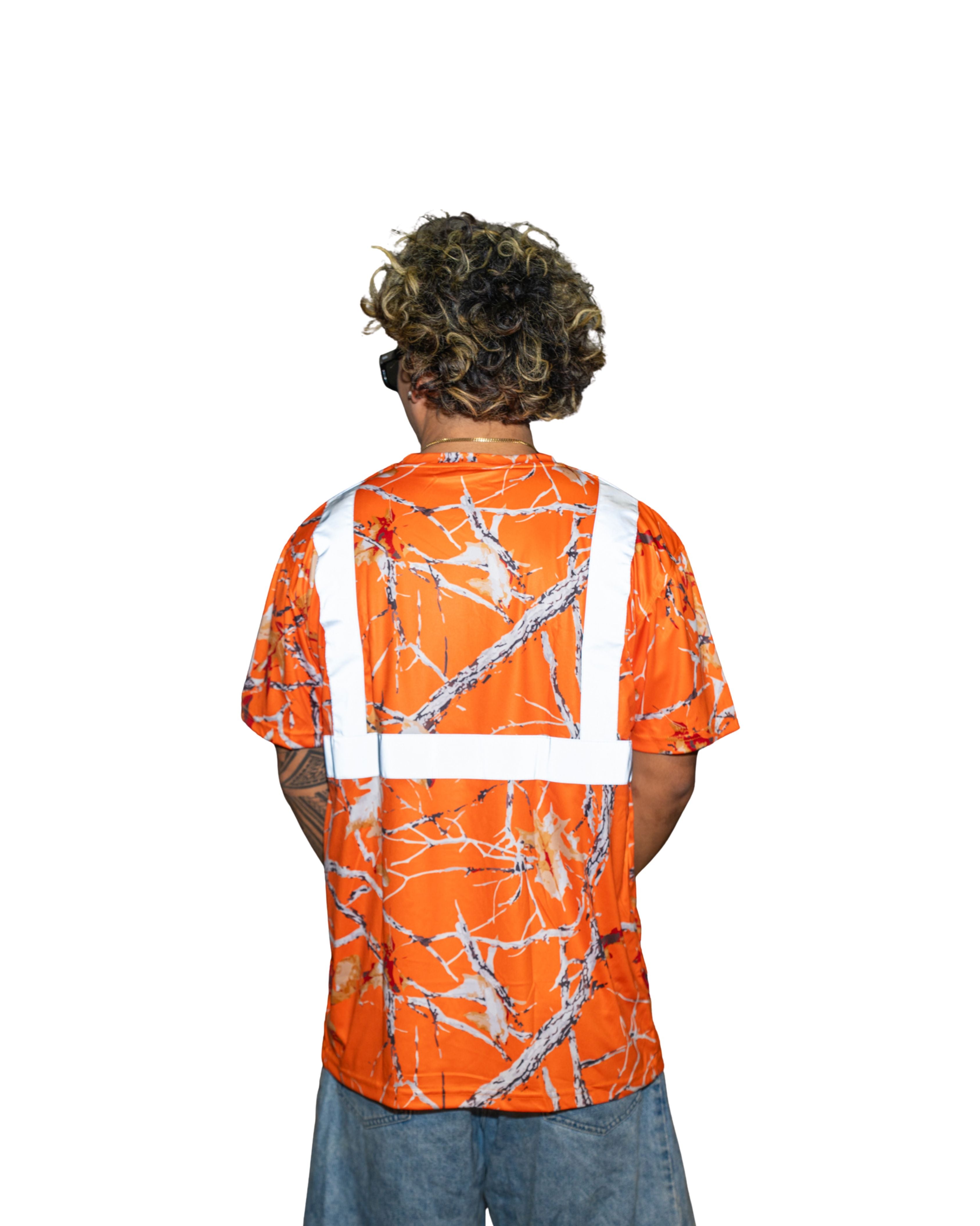 ORANGE HI-VIS TREE DRI-FIT T-SHIRT Jacket Hawaii's Finest 