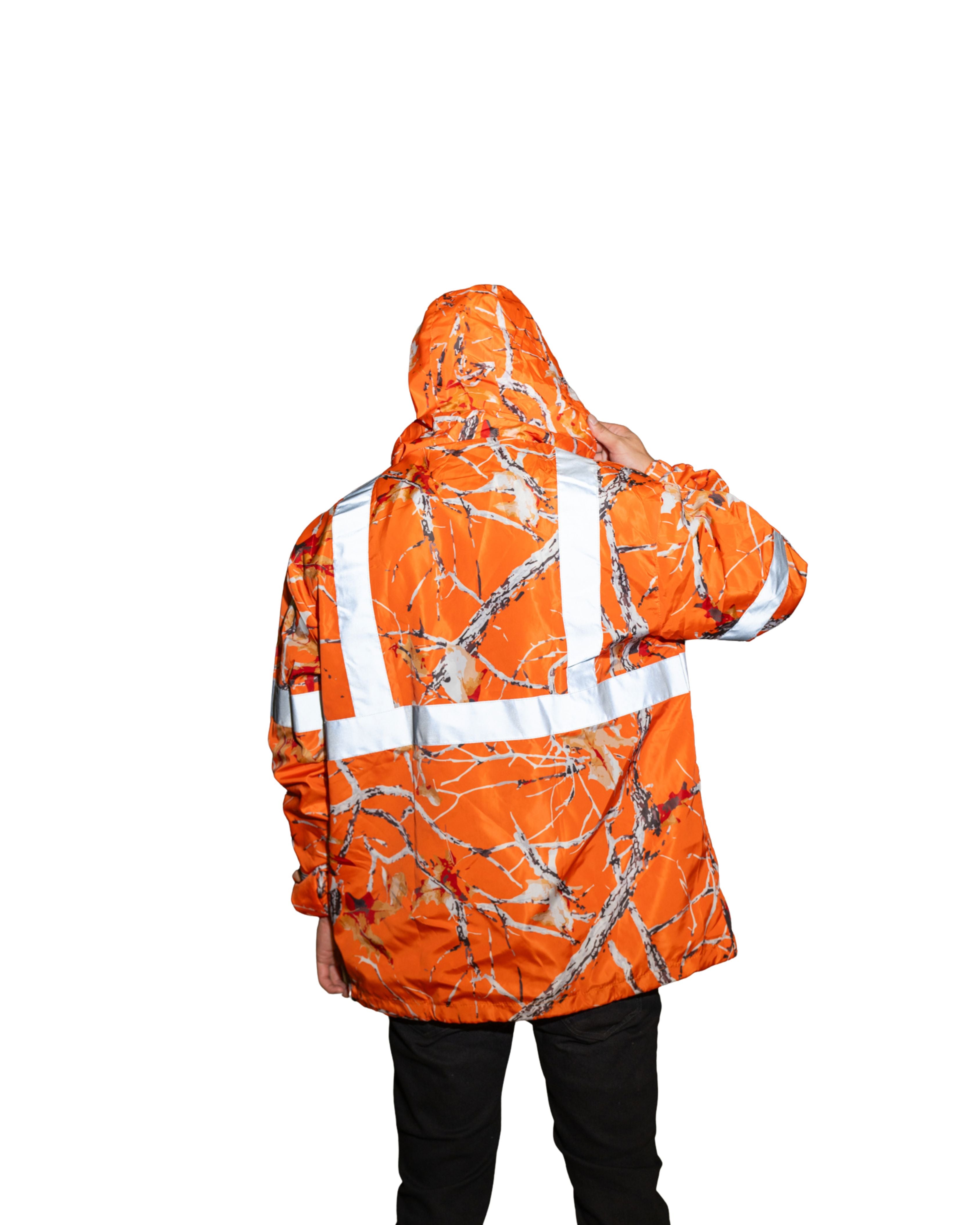 ORANGE HI-VIS TREE RAIN JACKET Jacket Hawaii's Finest 