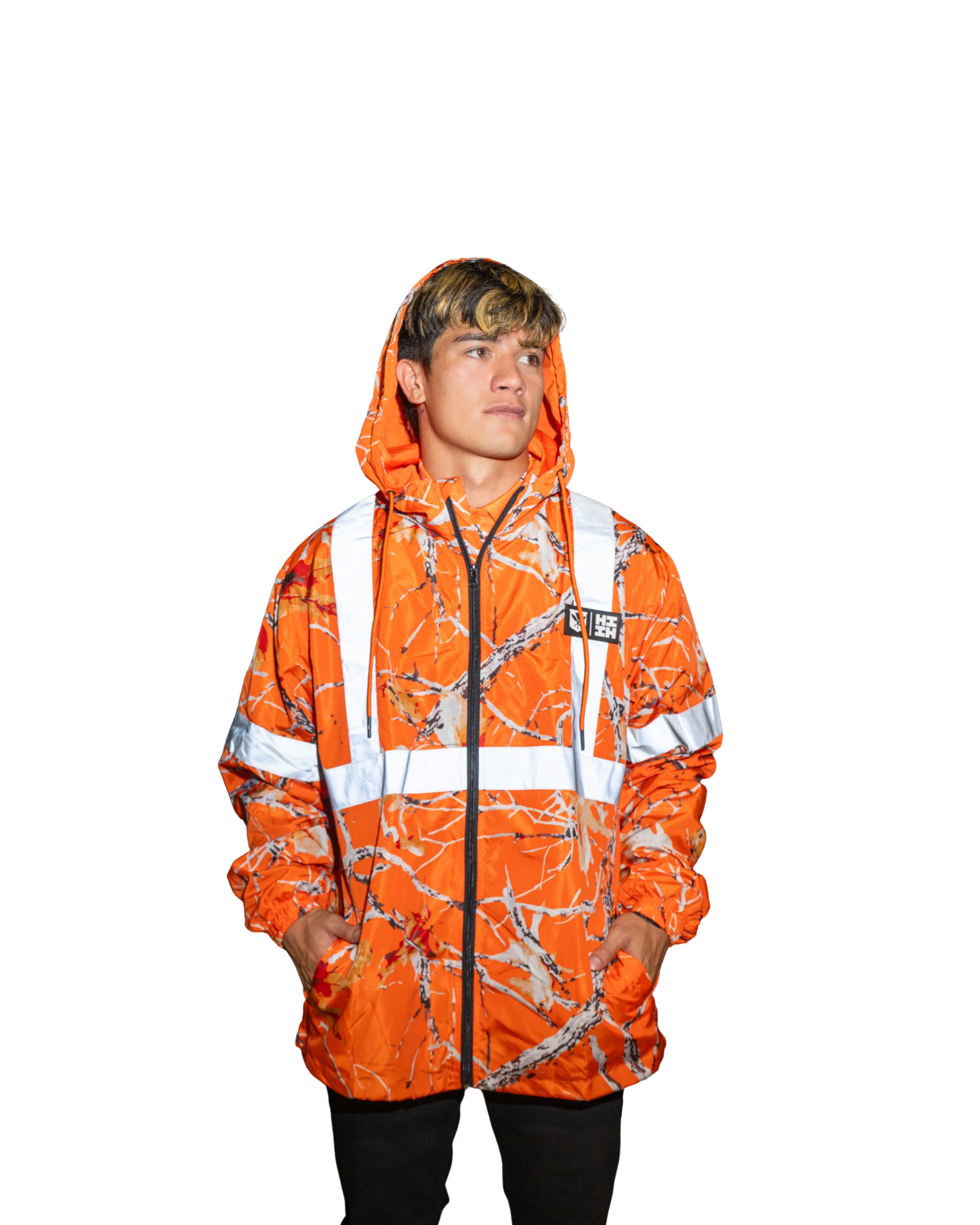 ORANGE HI-VIS TREE RAIN JACKET Jacket Hawaii's Finest X-SMALL 
