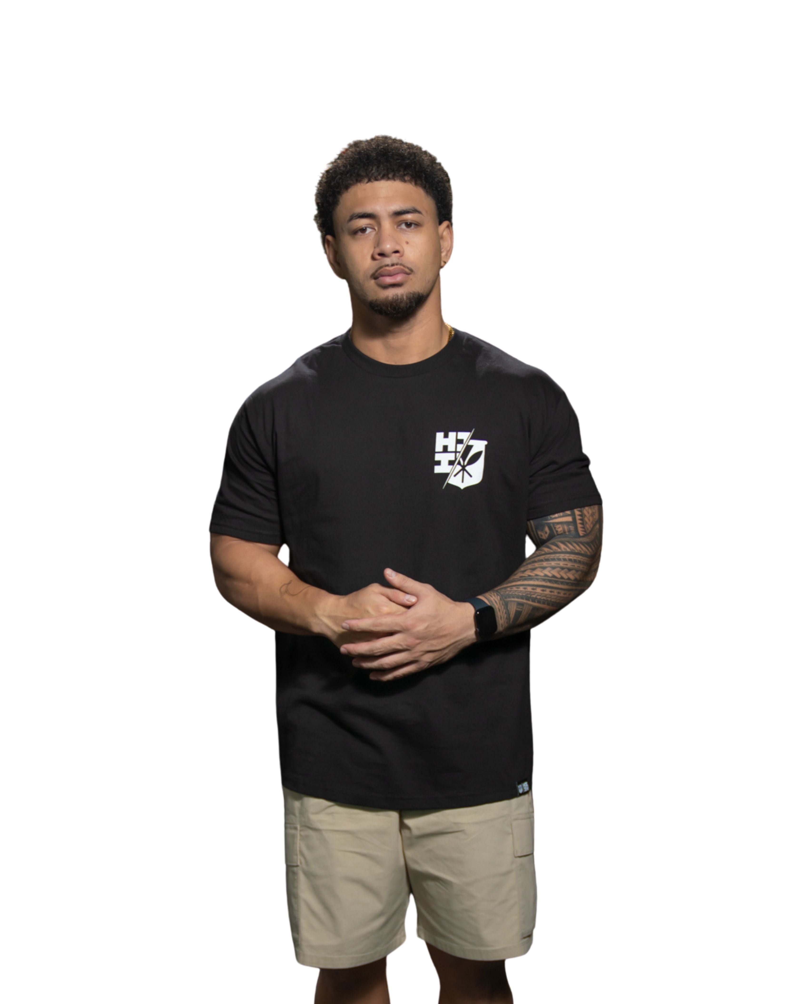 PALAKA ISLAND BLACK T-SHIRT Shirts Hawaii's Finest MEDIUM 
