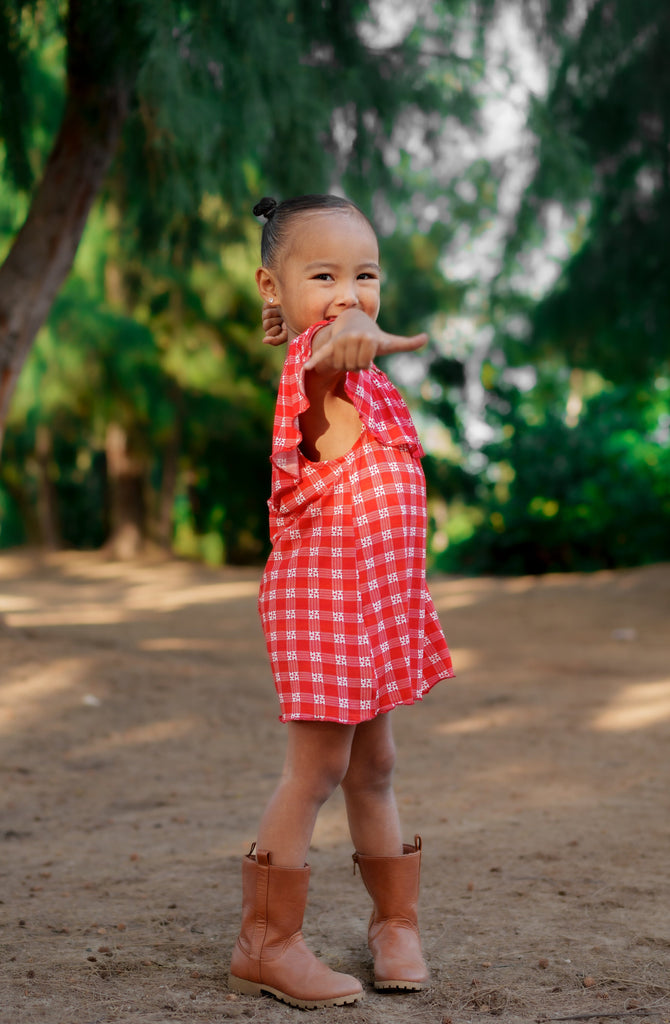 PALAKA KEIKI RED BLOUSE Shirts Hawaii's Finest 