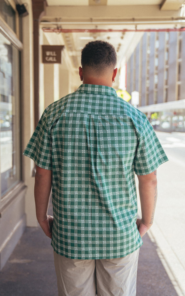 PALAKA MEN'S GREEN ALOHA SHIRT Shirts Hawaii's Finest 