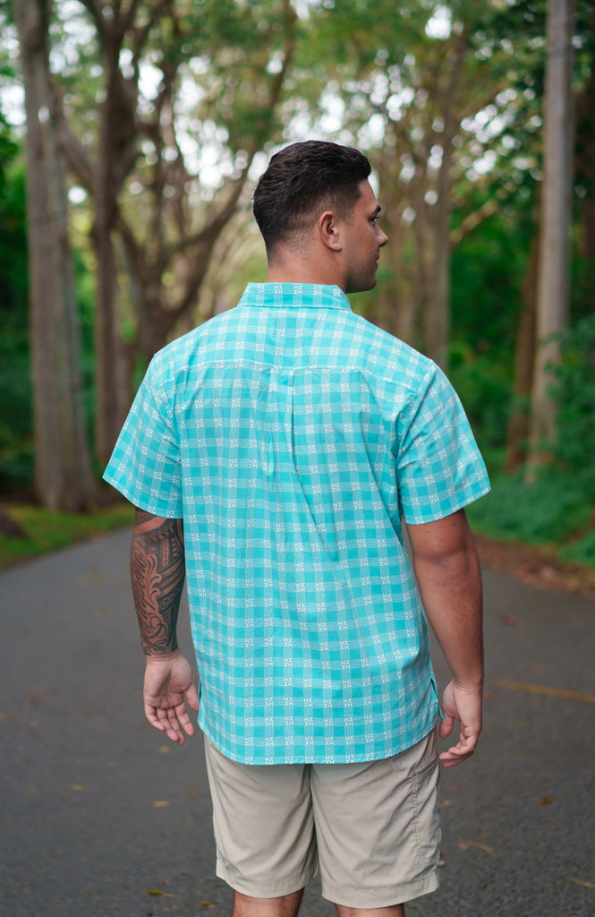 PALAKA MEN'S MINT ALOHA SHIRT Shirts Hawaii's Finest 
