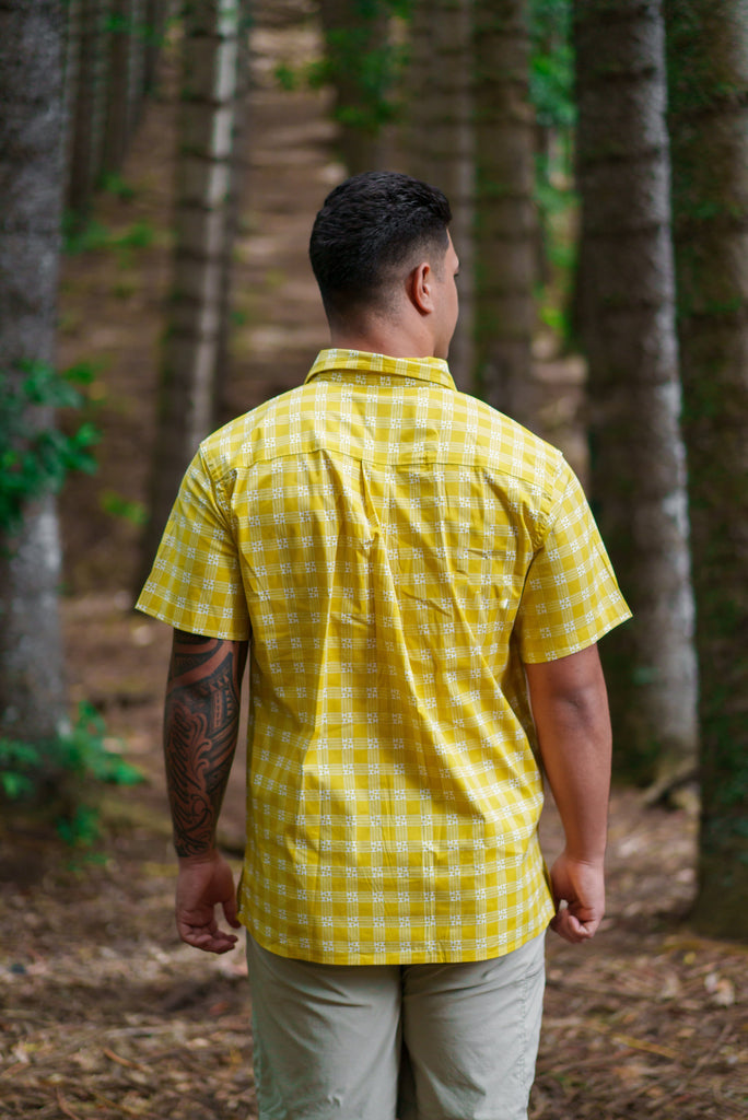 PALAKA MEN'S YELLOW ALOHA SHIRT Shirts Hawaii's Finest 