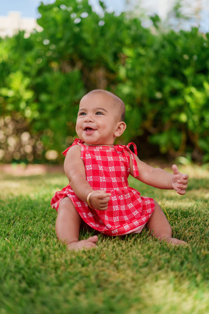 PALAKA PĒPĒ RED CAMI DRESS Beachwear Hawaii's Finest 