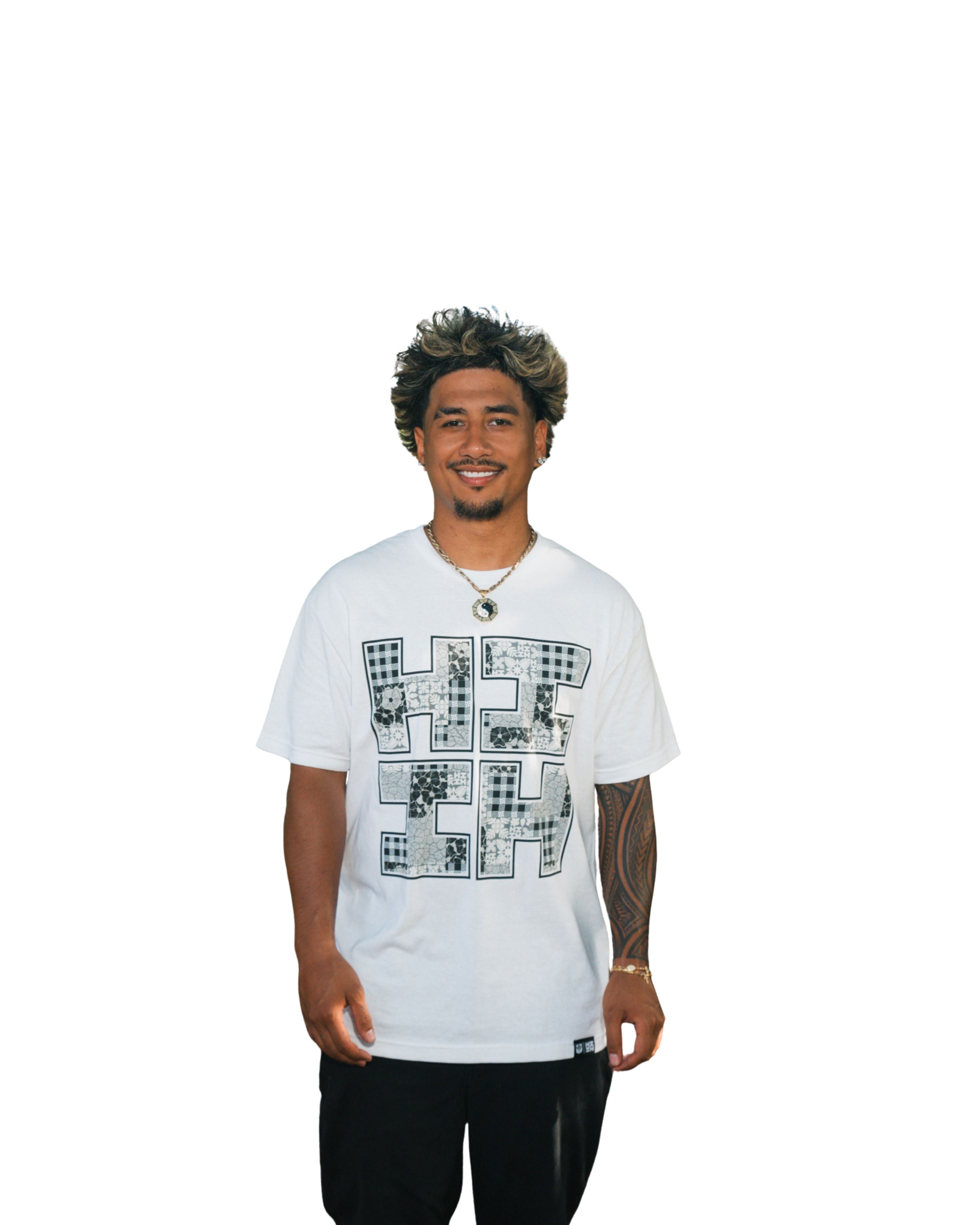 PALAKA QUILT LOGO BW T-SHIRT Shirts Hawaii's Finest MEDIUM 