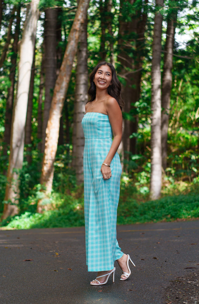 PALAKA WOMEN'S MINT WIDE PANT JUMPSUIT Shirts Hawaii's Finest 
