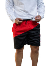 PAPALE RED COLOR BLOCK MESH SHORTS Shorts Hawaii's Finest 