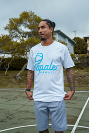 PĀPALE WHITE & BLUE T-SHIRT Shirts Pāpale HI SMALL 