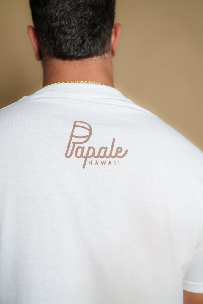 PĀPALE WHITE & BROWN T-SHIRT Shirts Pāpale HI 