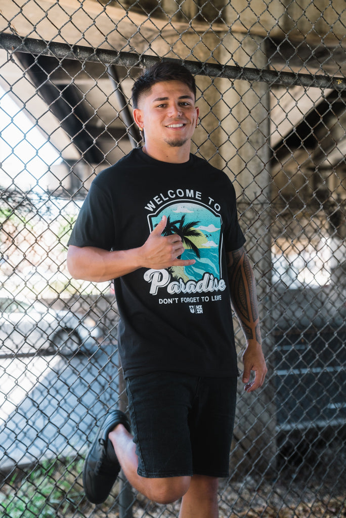 PARADISE BLUE T-SHIRT Shirts Hawaii's Finest MEDIUM 