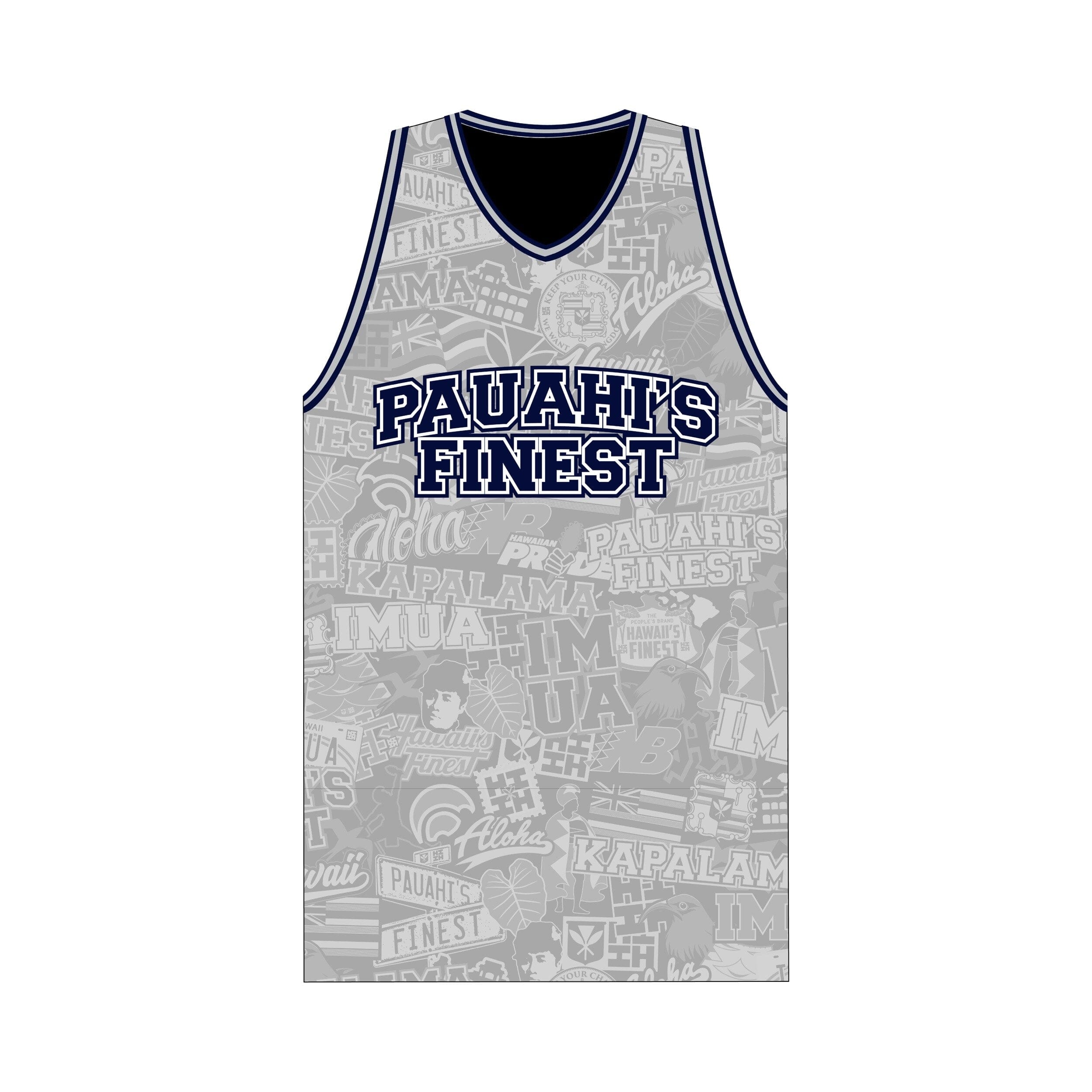 PAUAHI'S FINEST BASKETBALL JERSEY in GRAY (ALL SALES FINAL) KS x HIFINEST 