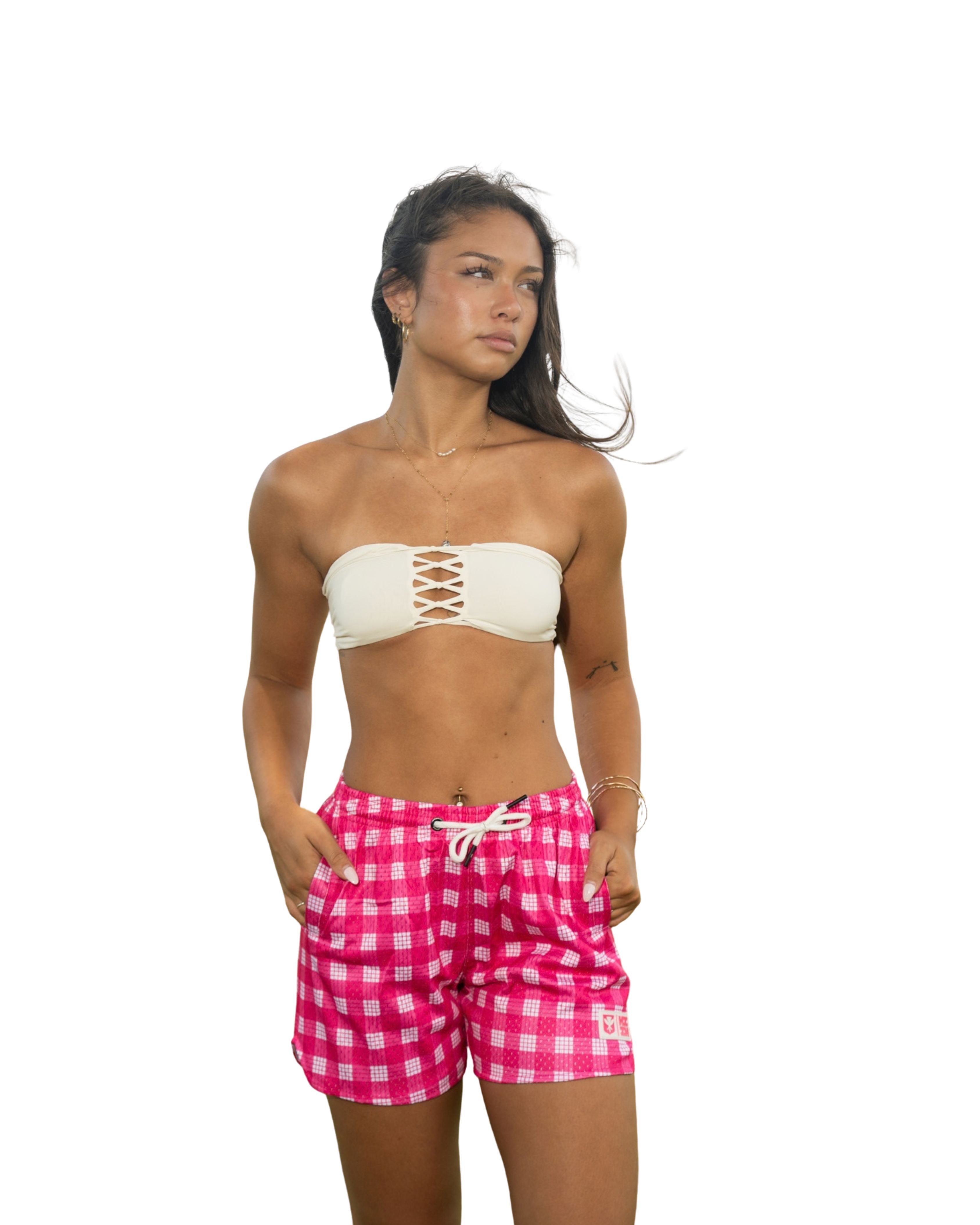 PINK PALAKA WOMEN'S MESH SHORTS Shorts Hawaii's Finest 