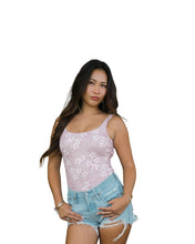 PINK PLUMERIA TANK BODYSUIT Hawaii's Finest X-SMALL 
