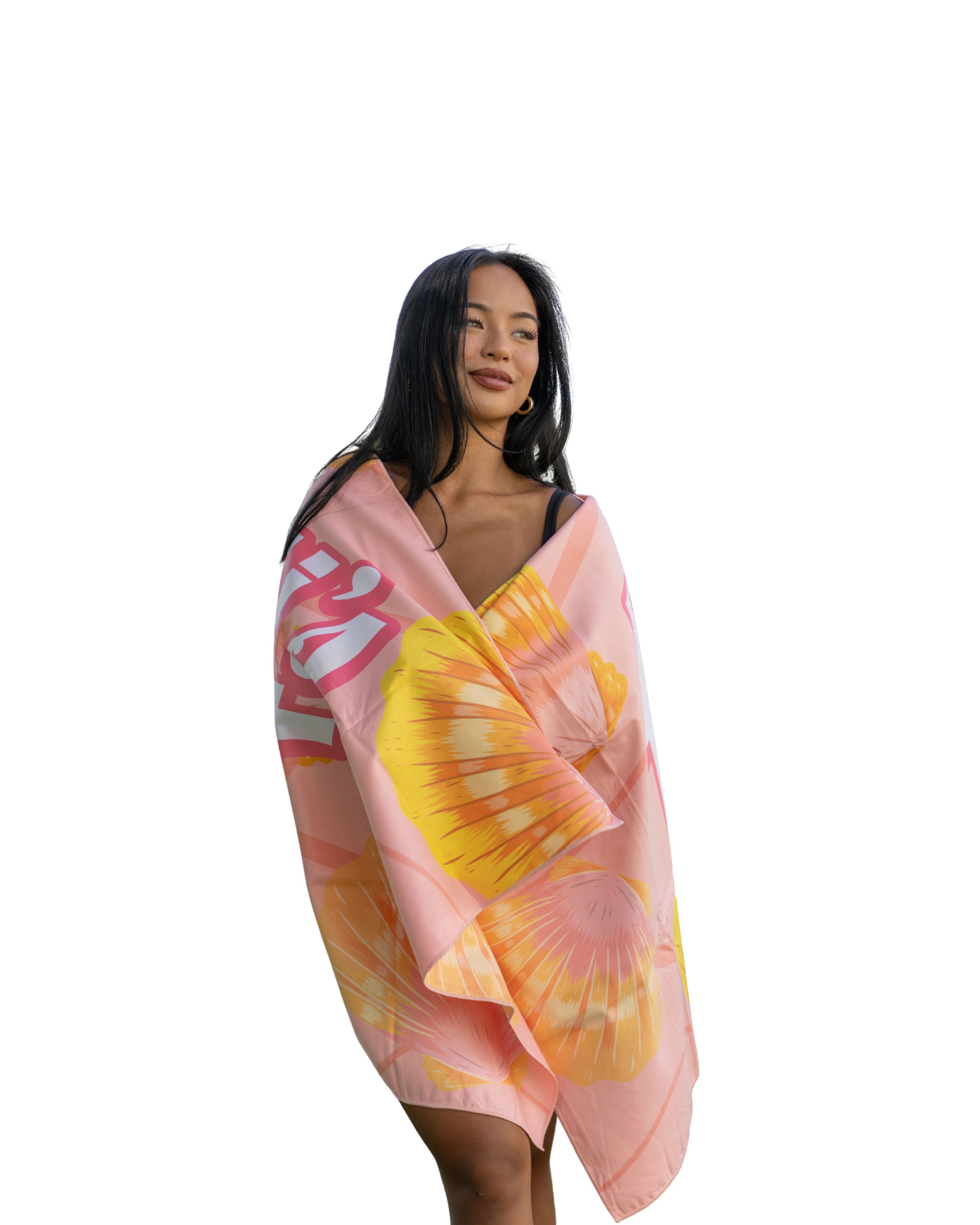 PINK SEASHELL TOWEL Utility Hawaii's Finest 